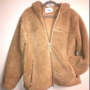 Aritzia TNA Sherpa Fleece Zip-Up Hoodie w/ Lining
